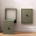 Wall Mounted Shoe Changing Stool Made of Solid Wood Wall Seat Folding, Space Saving Invisible Shoe-Changing Stool, for Entrance Bathroom Bedroom(Green)