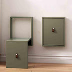 Wall Mounted Shoe Changing Stool Made of Solid Wood Wall Seat Folding, Space Saving Invisible Shoe-Changing Stool, for Entrance Bathroom Bedroom(Green)