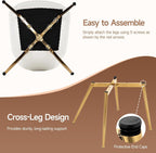 Dining Chairs Set of 2 PU Leather Armless Pearl White, Gold Legs | Fits Dining Rooms, Kitchens, Waiting room, Living rooms, Offices & Cafes, Easy to Clean Easy to assemble Adjustable Foot Pads