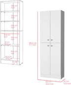 Pantry Cabinet Coahoma, Kitchen, White
