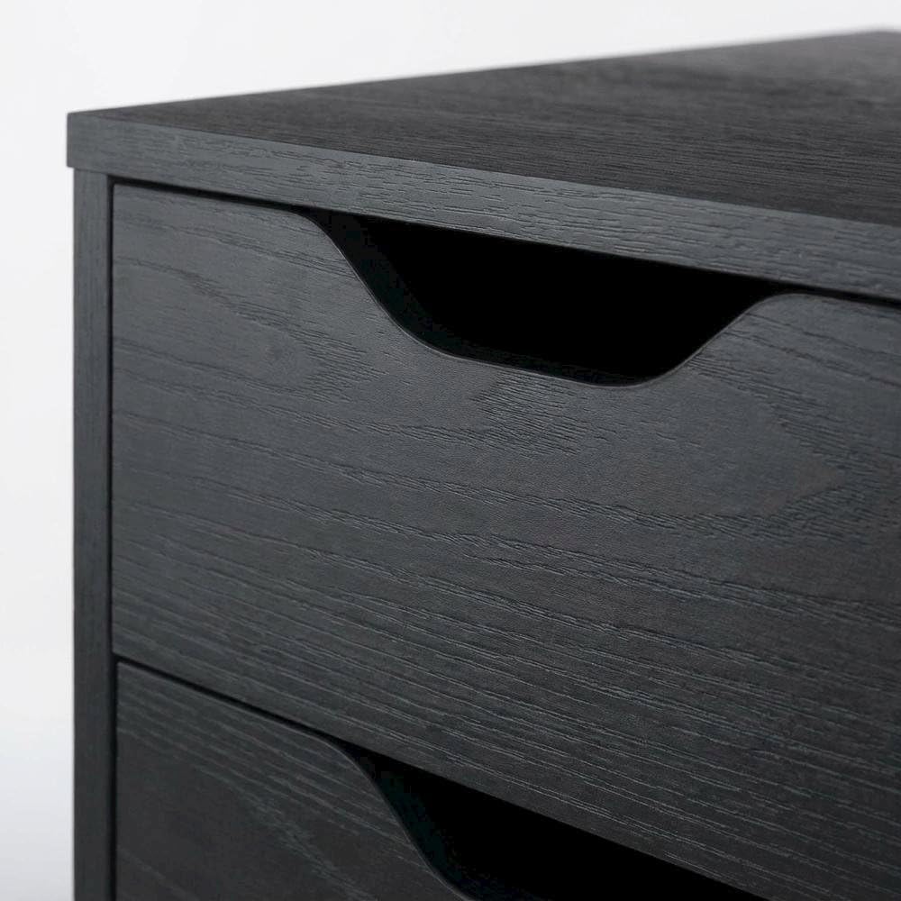Furnifact Black Storage Cabinet, Composite Wood Pantry Organizer, Spacious 32.13-inch Width, Durable Construction, Contemporary Design for Kitchen or Closet