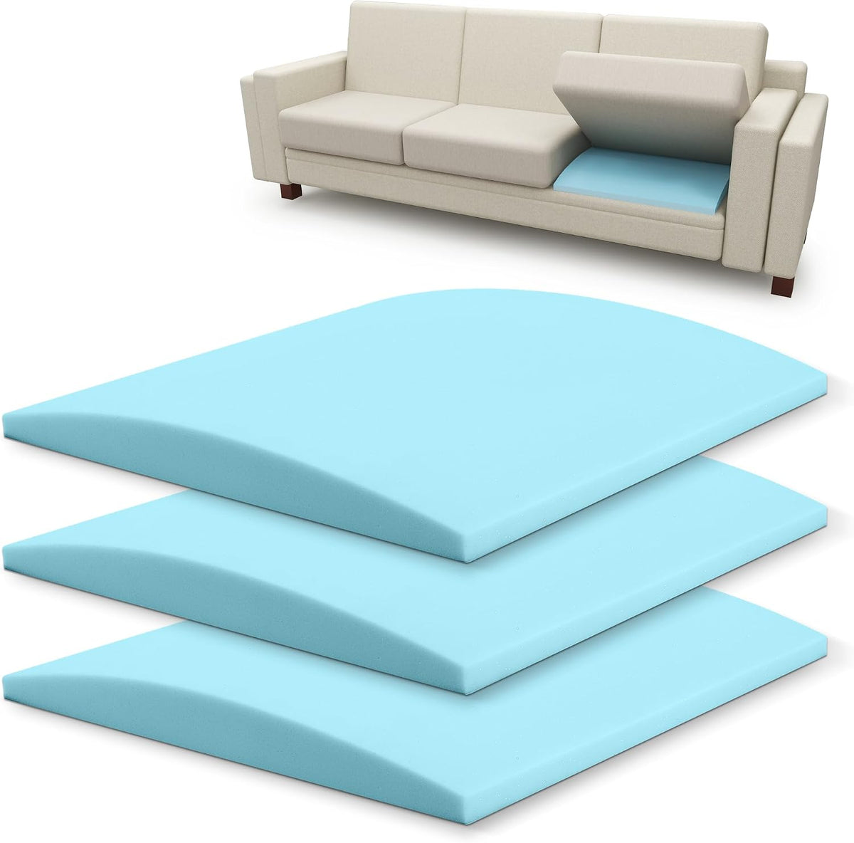 Tromlycs Sofa Couch Cushion Support for Sagging Cushions Seat Insert Under Boards Large Furniture Saver 3 Pack 24 x 24 in