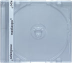 mediaxpo Premium Slim Clear Jewel Cases - Protect and Showcase Your CDs - Slim CD Case for Space-Saving Storage (Pack of 100)