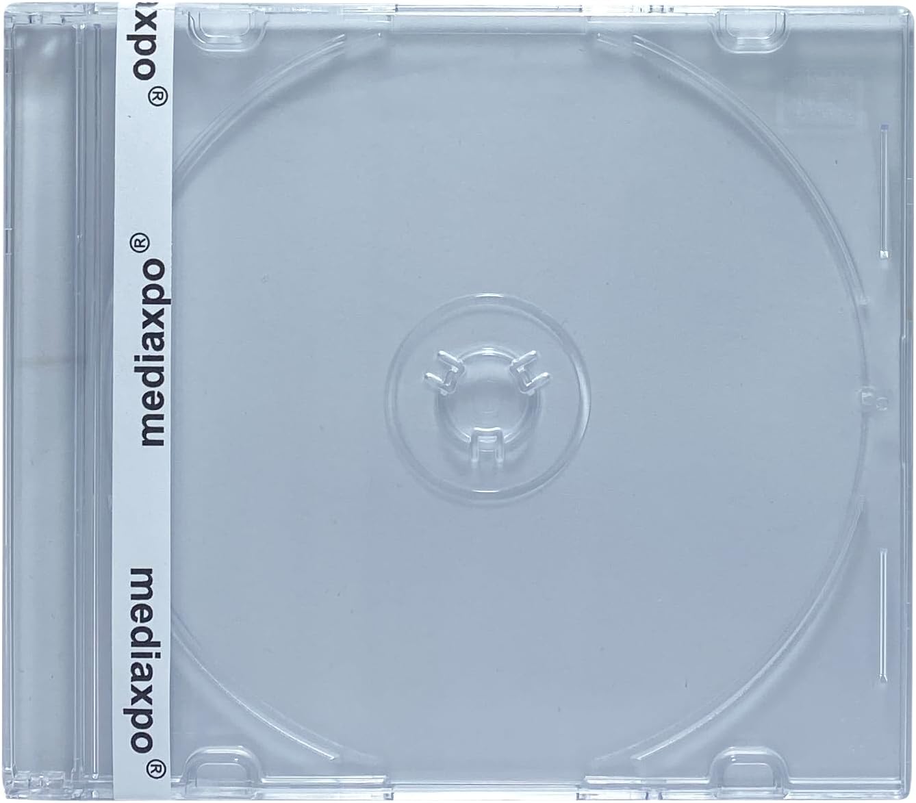 mediaxpo Premium Slim Clear Jewel Cases - Protect and Showcase Your CDs - Slim CD Case for Space-Saving Storage (Pack of 100)