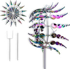 Wind Spinner，3D Patio and Garden Decor Outdoor Art Outside Decorations，Lawn Art Kinetic Windmill Craft Decorative Gift Women Mom Grandma Wife (Colorful)