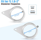 2" Large Flag Pole Rings, 2 Pcs Aluminum Alloy Spinning Flag Pole Ring Clips Swivels, 360° Rotating Anti Wrap Flagpole Ring Hardware with Stainless Steel Carabiners for 1.6-2" Diameter