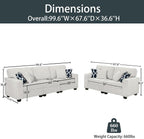 Legend Vansen Modular Sectional Sofa L Shaped Couch with Ottoman Modern Reversible Corner Sectional Couch for Living Room