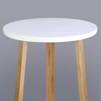 Tripod 16" W Round Side Modern Table with Solid American Hardwood Legs, Natural