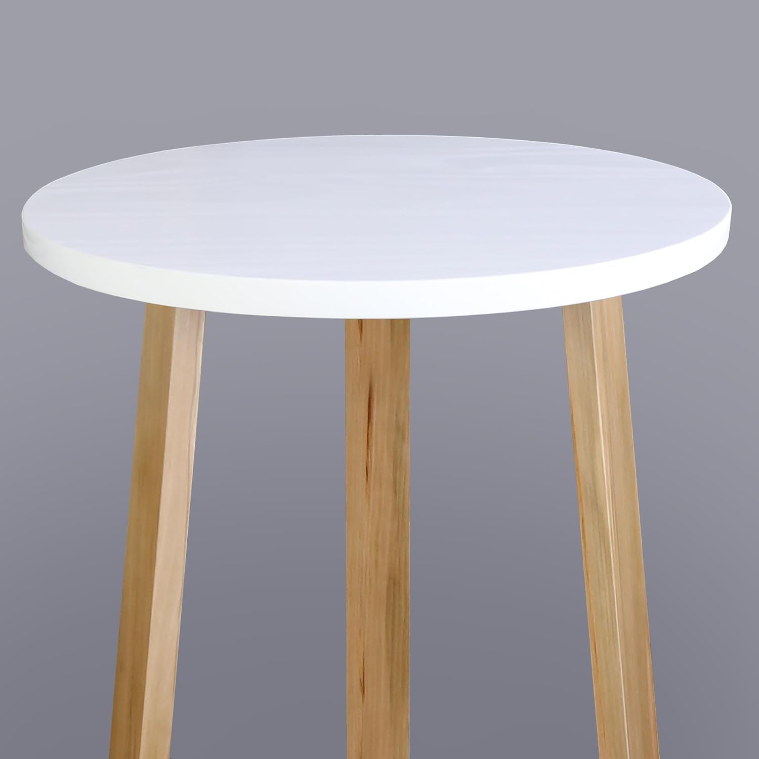 Tripod 16" W Round Side Modern Table with Solid American Hardwood Legs, Natural