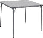 Flash Furniture Madison 5-Piece Folding Card Table and Chair Set, Gray | Portable, Indoor/Outdoor, Event Table and Chairs