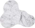 First of a Kind Tall Side Table in White Marble Concrete