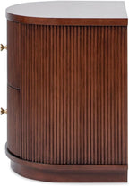 Jennifer Taylor Home Valentine 24" 2-Drawer Storage Side Table, Dark Walnut Beech Wood