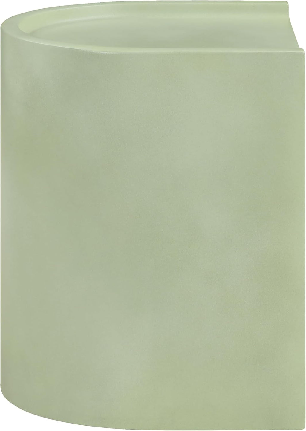 Meridian Furniture 646Green-ET Avenda Collection Art Deco End Table with Finished Concrete that can be Used for Indoors or Outdoors, 14.25" W x 14.25" D x 18.75" H
