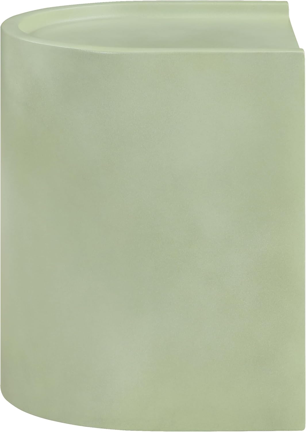 Meridian Furniture 646Green-ET Avenda Collection Art Deco End Table with Finished Concrete that can be Used for Indoors or Outdoors, 14.25" W x 14.25" D x 18.75" H