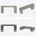 GarveeHome 70.9-Inch Farmhouse Hallway Console Table - Long Sofa Table Behind Couch, Entry Table for Living Room & Foyer Decor, Gray