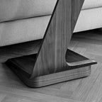 Wood Side Table Modern C Table Sofa Small End Table Mobile Coffee Table Snack Drink TV Tray for Living Room Bedroom Small Spaces Decoration