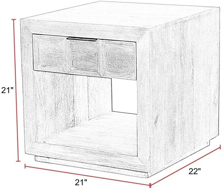 Pemberly Row 3Pc Wood Cocktail and End Table Set, Bleached Natural Finish, Mango Wood, Includes Storage Drawers and Shelves, Rectangular Coffee Table with Casters, Living Room Furniture Set