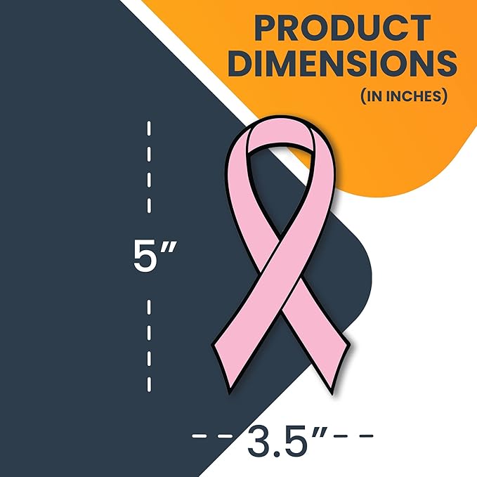 Magnet Me Up Support Breast Cancer Awareness Month, Pink Ribbon Magnet Decal, 3.5x7 Inches, Heavy Duty Automotive Magnet for Car Truck SUV, Any Magnetic Surface, Great Gift Idea, Crafted in USA