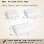 1 Pack Couch Back Cushion Replacement, 26 x 19 x 6 Inch | Odorless Resilient Foam Fill, Quick Rebound & Resists Clumping, Supportive Sofa Backrest Insert for Loveseats & Sectionals