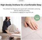 EMOOR Multifunctional Stool SHELT Transformable to Bed (Ivory), Foldable Collapsible High-Density Urethane Foam Temporary Guest Bed Bench