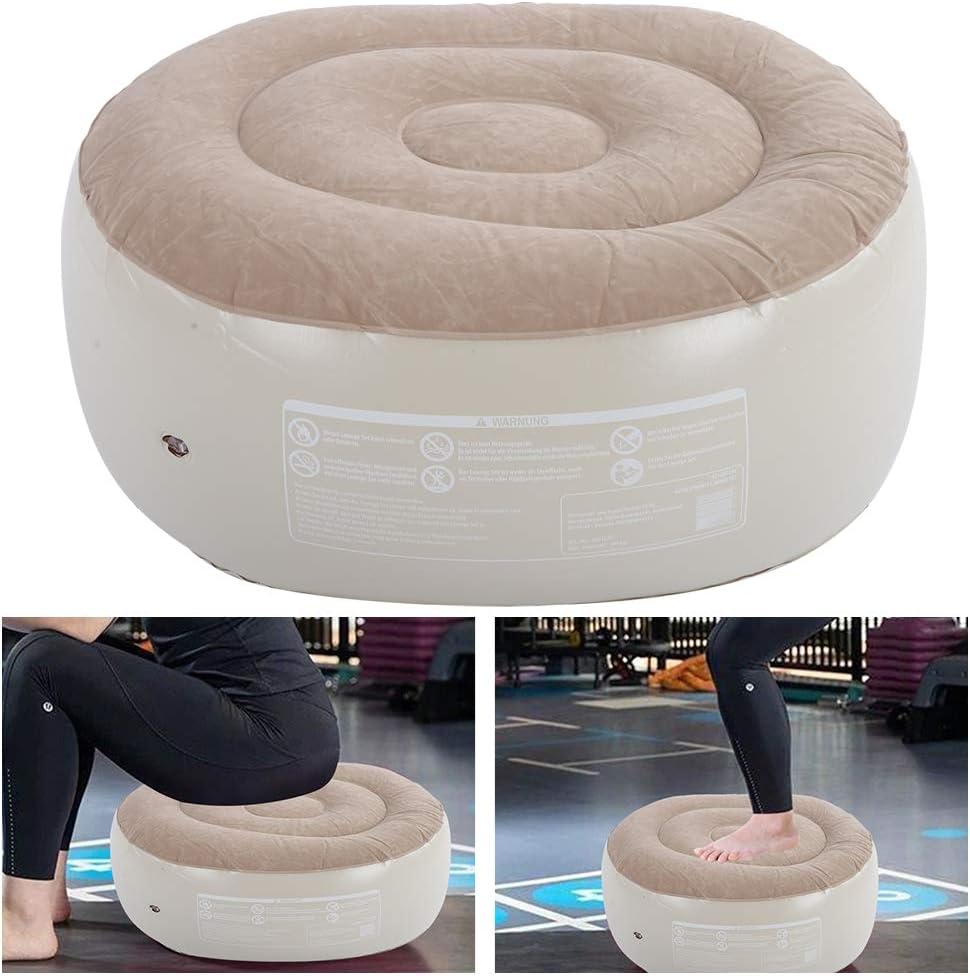 Inflatable Foot Stool PVC Air Inflatable Stool Ottoman Chair for Dorm or Outdoor Camping or Sports