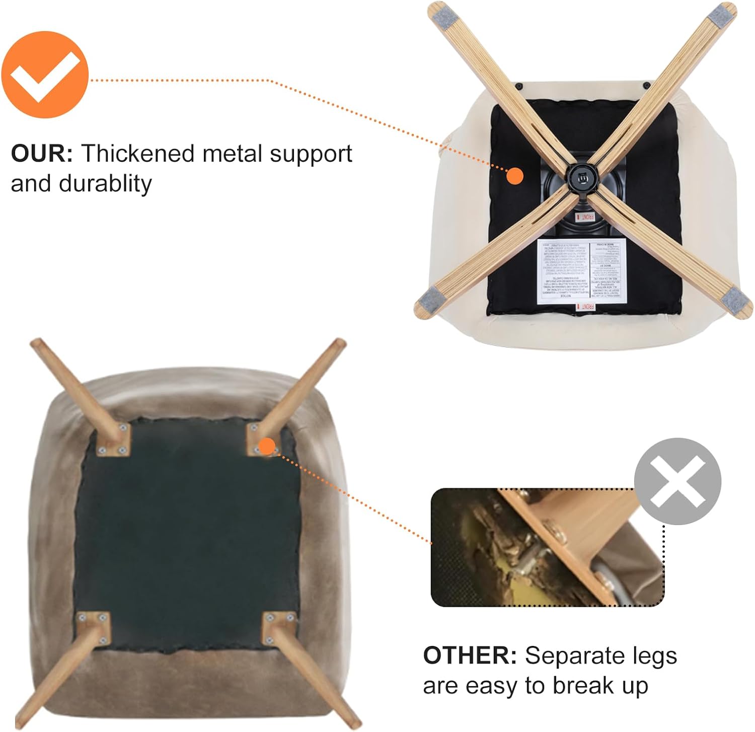Mid Century Accent Chair No Wheel 360° Swivel Fabric Vanity Chair Wood Legs | Modern Cozy Vanity Chair No Wheel Wood Legs Upholstered Single Armchair for Living Room Bedroom Office Dining Room