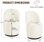 360 Degree Swivel Barrel Chair, Mid Century Modern Round Velvet Dining Chair Comfy Upholstered Accent Chair Makeup Vanity Side Chair for Kitchen & Dining Room Living Room Bedroom (Cream)