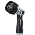 RAINPOINT Full-Metal Garden Hose Nozzle, Heavy Duty Water Hose Nozzle Sprayer With 10 Adjustable Patterns & High Flow,Thumb Control For Flow Adjustment, Ideal For Watering, Washing, Cleaning,Black