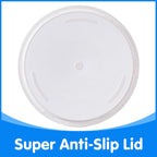 Round Sensory Bin with Lid for Play and Educational Activities | Large (16.9") - Sealable with 6 Removable Storage Dividers