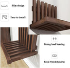 Wall-Mounted Folding Stool, Solid Wood Shoe Changing Stool, Ultra-Thin, Load-Bearing 150KG, Easy Installation