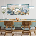 Lapremoly Large Canvas Wall Art For Living Room Wall Decor For Bedroom Office Wall Decoration Mountain Landscape Wall Painting Abstract Pictures Artwork Stretched and Framed Home Wall Art 30"X60"