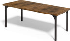VINGLI 70.8" Farmhouse Dining Table for 6-8 People, Large Rustic Wooden Kitchen & Dining Room Table, Heavy Duty Dinner Table for Family Gatherings, Home Office, Apartment, Rustic Brown