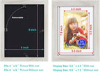 RPJC 6x8 inch Picture Frame Made of Solid Wood and High Definition Glass Display Pictures 4x6 with Mat or 6x8 Without Mat for Wall Mounting Photo Frame Rustic White