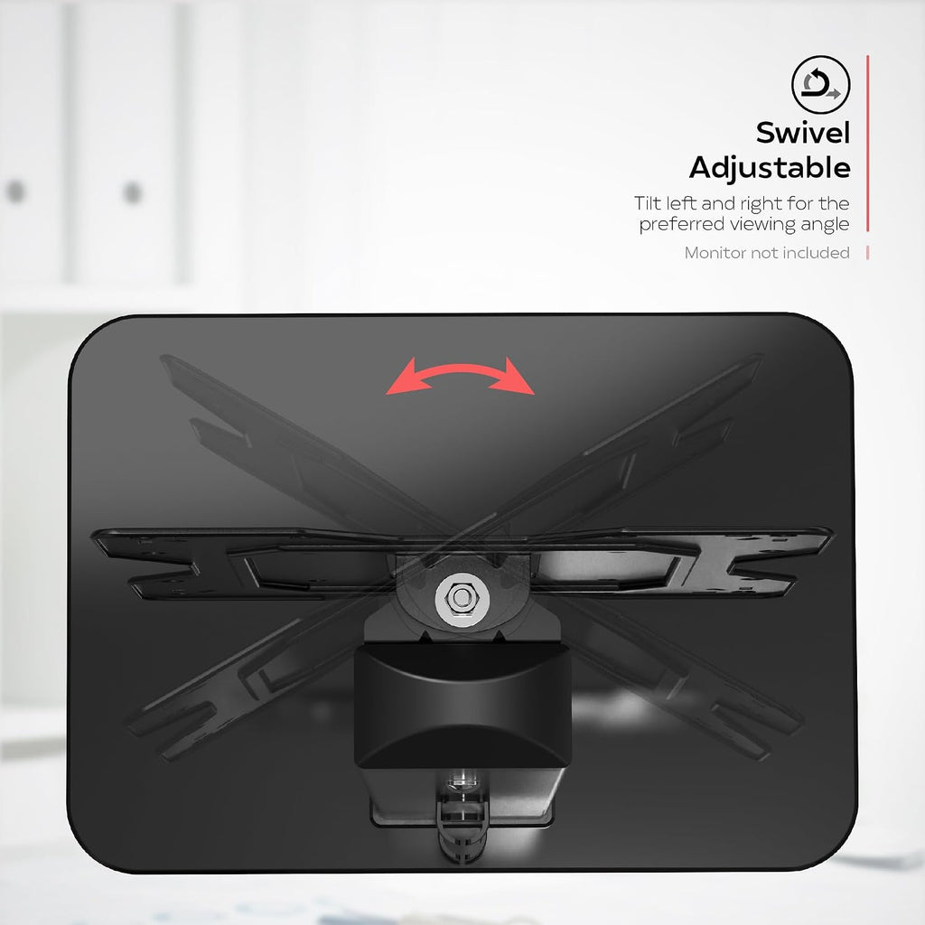 CTA Universal Tabletop Swivel TV Stand for 23-43 Inch TV's with Anti-Slip Glass Base Protection and Heigh Adjustable Mount, Holds up to 88 lbs, VESA Mount