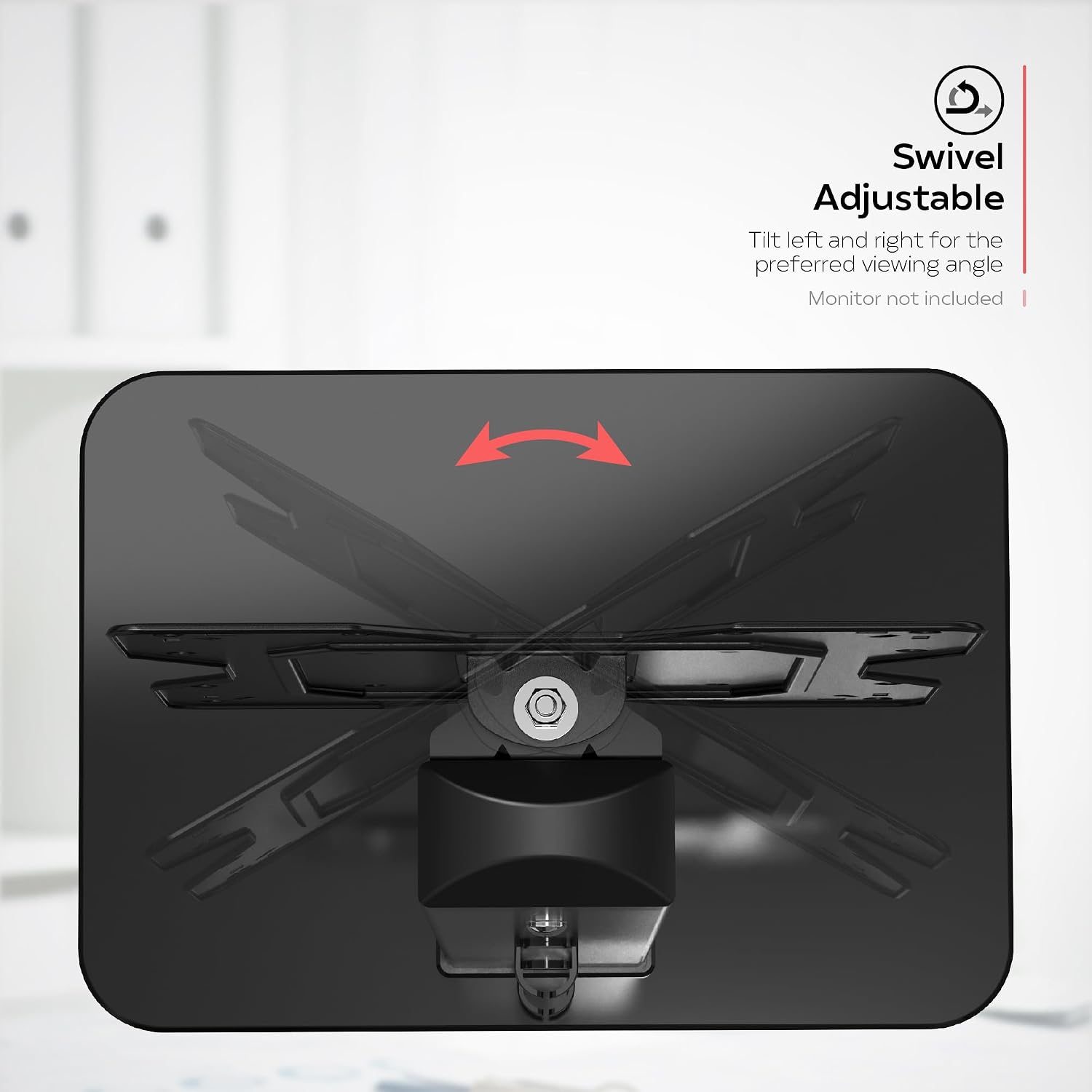 CTA Universal Tabletop Swivel TV Stand for 23-43 Inch TV's with Anti-Slip Glass Base Protection and Heigh Adjustable Mount, Holds up to 88 lbs, VESA Mount