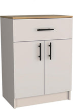 Multistorage Pantry Cabinet, One Drawer, Two Interior Shelves Ivory - Natural Oak