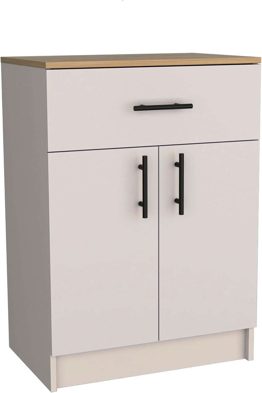 Multistorage Pantry Cabinet, One Drawer, Two Interior Shelves Ivory - Natural Oak