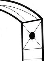 Steel Garden Arch, 7'6" High x 4'7" Wide, Garden Arbor for Various Climbing Plant, Outdoor Garden Lawn Backyard