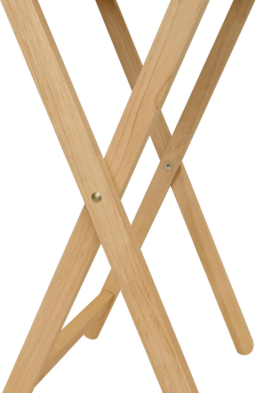 eHemco Hardwood Folding TV Tray Tables, 25.5 Inches, Set of 2 | Oversized, Natural, For Eating