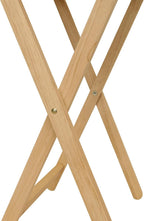 eHemco Hardwood Folding TV Tray Tables, 25.5 Inches, Set of 2 | Oversized, Natural, For Eating