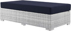 Modway EEI-4308-LGR-NAV Ottoman, Light Gray Navy