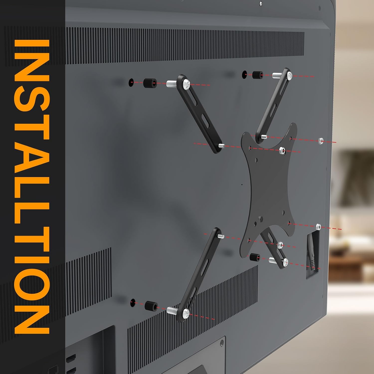 VESA Extension Mount Adapter Brackets Kit | For Screens 32 to 55 inch LCD LED TV, TV Mount Steel Conversion Plate for VESA up to 400x400mm