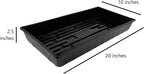 SUNPACK 10" x 20" Mega Plastic Seed Starting Tray, Black, 2.5" (Pack of 10) - No Drainage Holes, Ideal for Greenhouses or Indoor Gardening - Made of Thick, Strong Plastic