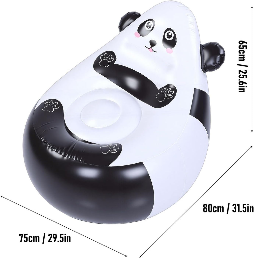 Zopsc Cute Panda Animal Shaped Inflatable Chair, Lightweight Portable Seat for Outdoor, Indoor Use