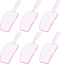 Ice Scoop for Freezer, Clear Pink Plastic Candy Buffet Scoopers, Acrylic Multi-purpose Kitchen Scoop for Party Wedding Popcorn Cookie Dry Goods, 6 Pack 7.5 In