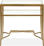 Magnussen Home Lorena Burnished Brass Rectangular End Table