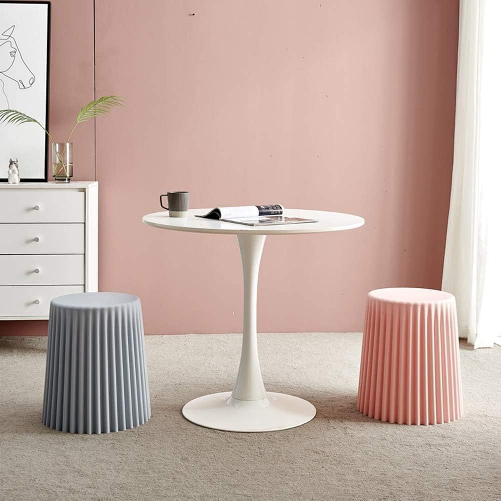 Footstool Footstool,Simple Fashion Stool,Anti-Slip Strong Stool (White 18x17x14inch)