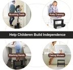 StrongTek Bamboo 2 Step Stool, Non-Slip, 350 lb Capacity, Black | Bed Steps for High Beds for Adults, Non-Slip Feet, Easy Assembly for Kitchen, Bedside, Pantry, Closet and Bathroom Use
