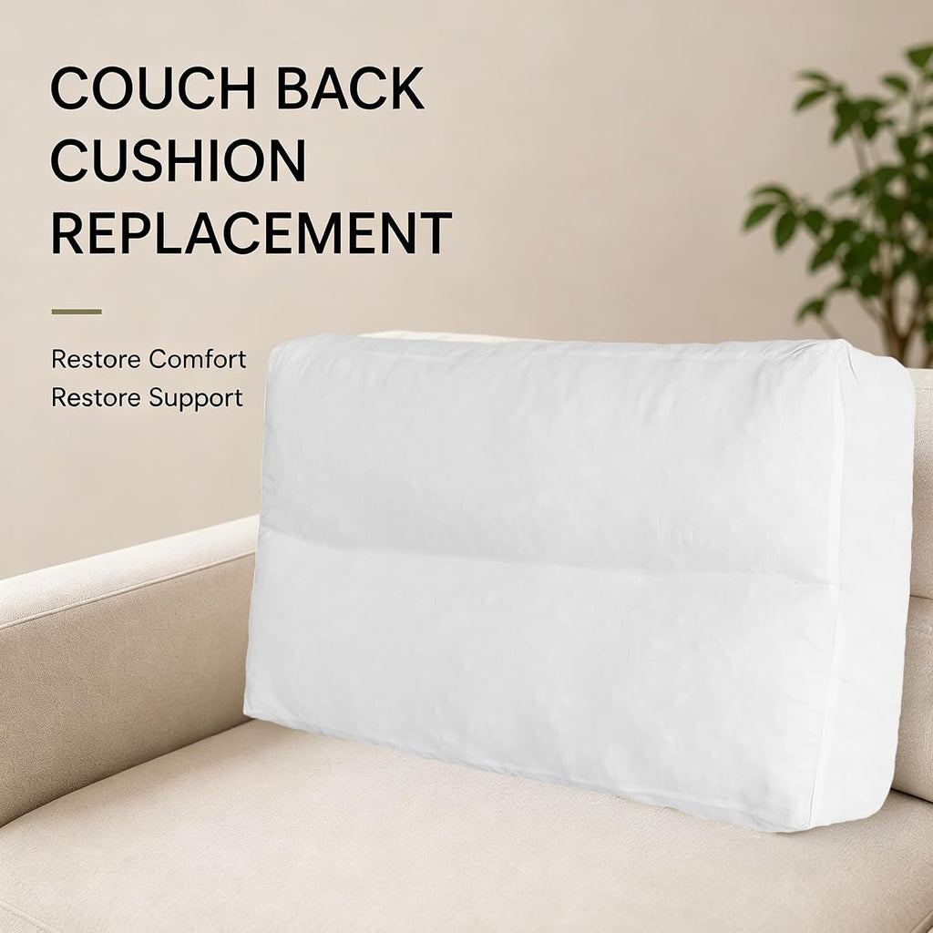 1 Pack Couch Back Cushion Replacement, 26 x 19 x 6 Inch | Odorless Resilient Foam Fill, Quick Rebound & Resists Clumping, Supportive Sofa Backrest Insert for Loveseats & Sectionals