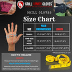 Oven Gloves 932°F Extreme Heat & Cut Resistant Oven Mitts with Fingers for BBQ, Cooking, Grilling, Baking – Accessory for Fire Pit, Camping, Fireplace & More - Orange Bitcoin Gift